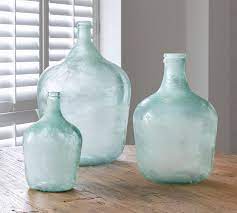 Frosted Recycled Glass Demijohn Vase