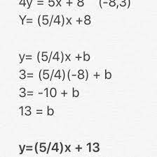 Line 5x 4y 8 Slope Intercept Form