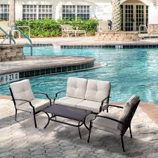 Peaktop Garden Patio Furniture Set 4