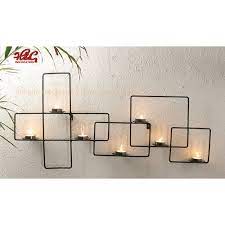 Round Metal Candle Holder Wall Hanging