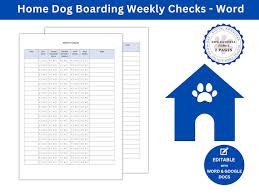 Home Dog Boarding Risk Assessment Form