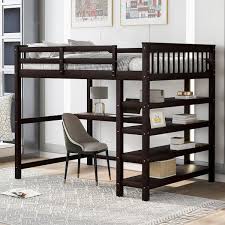 Anbazar Espresso Full Size Loft Bed