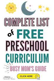 free curriculum for preschoolers guide