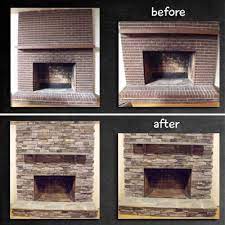 Stone Fireplace Remodel