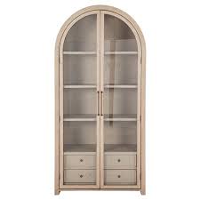 Gabby Elsa Natural Wood Glass Door