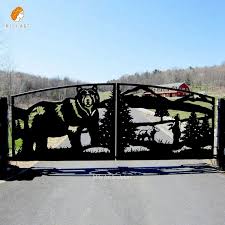 Large Wrought Iron Main Gate Design