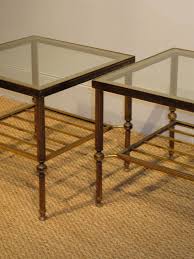 Circa 1960s Brass Glass Side Tables
