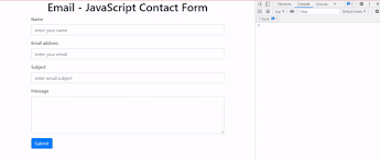 contact form with emailjs plain