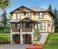 Bed House Plan For Front Sloping Lot