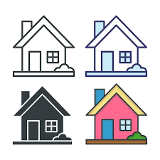 House Icons Vector On Trendy Design