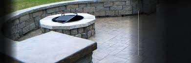 Patio With Fire Pit And Seat Wall