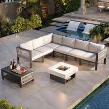 L Shaped Outdoor Sectional Sofa Set