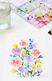 Watercolor Flowers Paintings