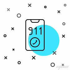 Emergency Call 911 Icon Isolated