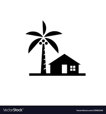 Palm Coconut Tree Icon Vector Image