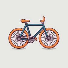 Bicycle Cartoon Vector Art Icons And