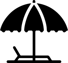 Minimal Outdoor Parasol Icon Vector