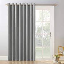 Sun Zero Easton Extra Wide Blackout Grommet Sliding Patio Door Curtain Panel 100 X 84