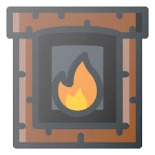 Family Fireplace Home Warm Color Icon
