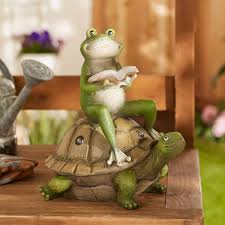 Frog And Turtle Solar Statue 4505639v