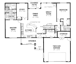Ranch Style House Plan 2 Beds 2 5