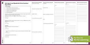 Solving Simultaneous Equations Ks4