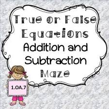 True Or False Equations Maze Worksheet