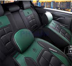 Luxury Black Green Leather Car Seat