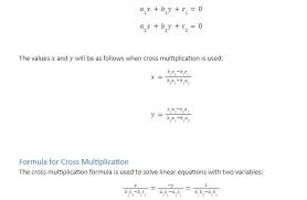 Cross Multiplication Solving Linear