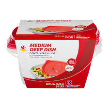 Deep Dish Containers Lids 40 Oz