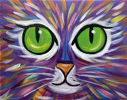 Colorful Cat Painting Party With The