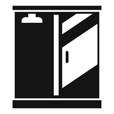 Room Shower Cabin Icon Simple Vector