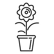 Landscape Design Flower Pot Icon