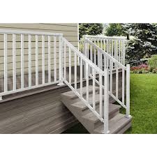 White Aluminum Deck Railing Corner Post