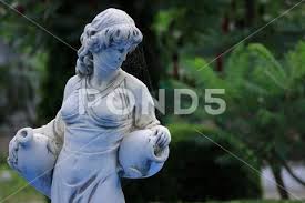 Statue Abandoned Garden Blurred