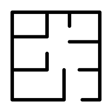 Floor Plan Generic Detailed Outline Icon