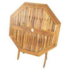 Octagonal Folding Wooden Garden Table