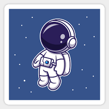 Cute Astronaut Floating In Space