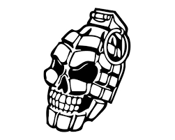 Skull Grenade Army Marine Grenade Logo