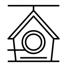 Bird House Line Icon Vector Bird House