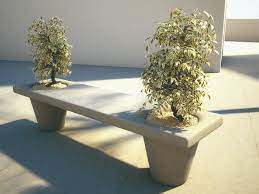 Mold Concrete Bench With Integrated