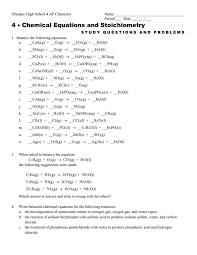 4 Chemical Equations And Stoichiometry