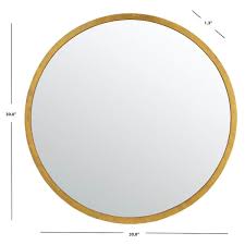 Iron Round Modern Gold Foil Wall Mirror