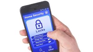 Home Security App On Smartphone Screen