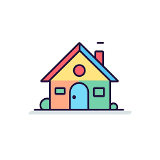 Vector Flat Icon Of A Charming House