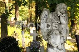 Beautiful Statue Of Angel At Cemetery