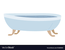 Bath Tub Simple Icon Full Water Place