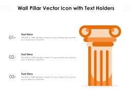 Wall Pillar Vector Icon With Text