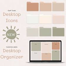 Earthy Toned Desktop Folder Icons And