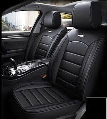 Black Pu Leather Car Seat Cover For